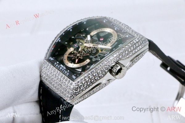 New Franck Muller Vanguard Yachting Anchor Diamond Skeleton Watch / Knock off Watches China
