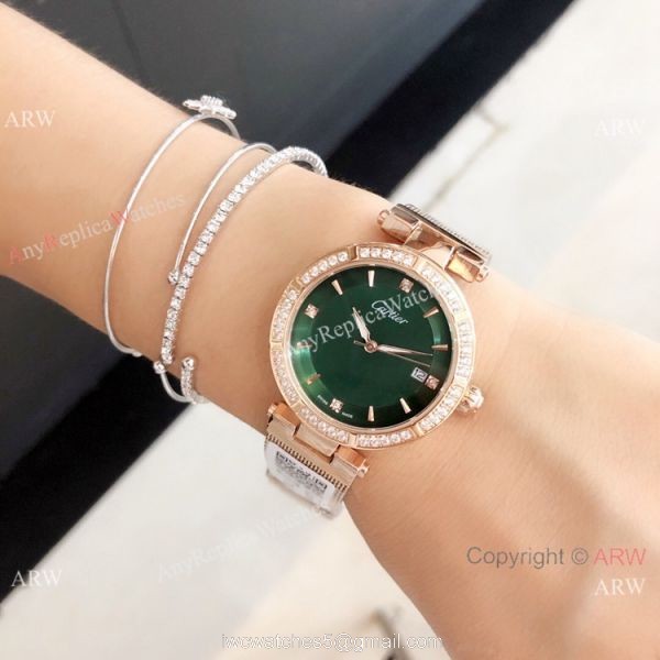 New Copy Cartier Pasha de Black Dial Rose Gold Watch 35mm Women