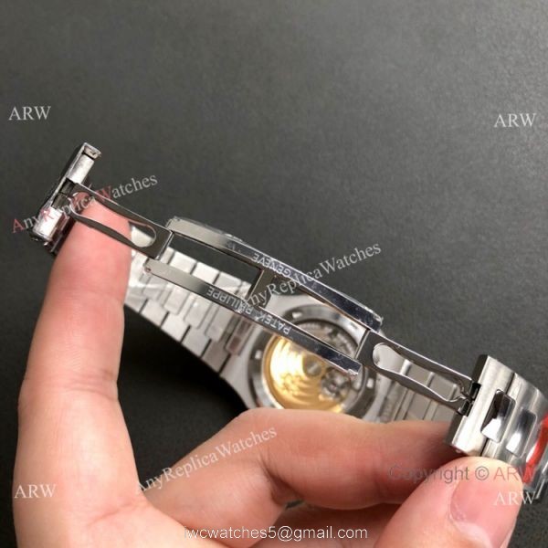 PF Factory V2 Swiss Patek Philippe Nautilus Copy Watch Stainless Steel Blue Dial