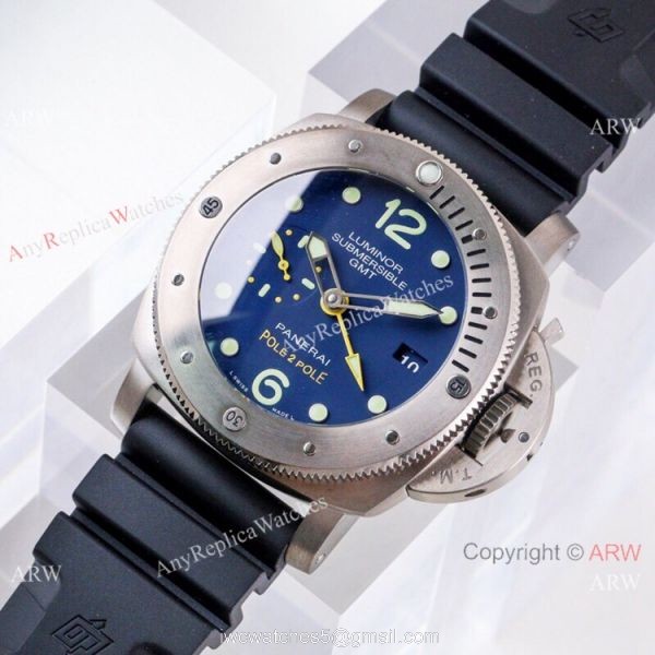 (VS) Swiss Copy Panerai Luminor Submersible 1950 3 Days GMT Titanium Watch
