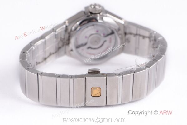 Swiss Replica Omega Constellation Stainless Steel Blue MOP Dial Watch 27mm