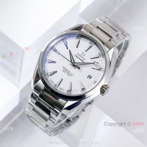 (VSF)Omega Seamaster Aqua Terra Copy Watch SS White Dial