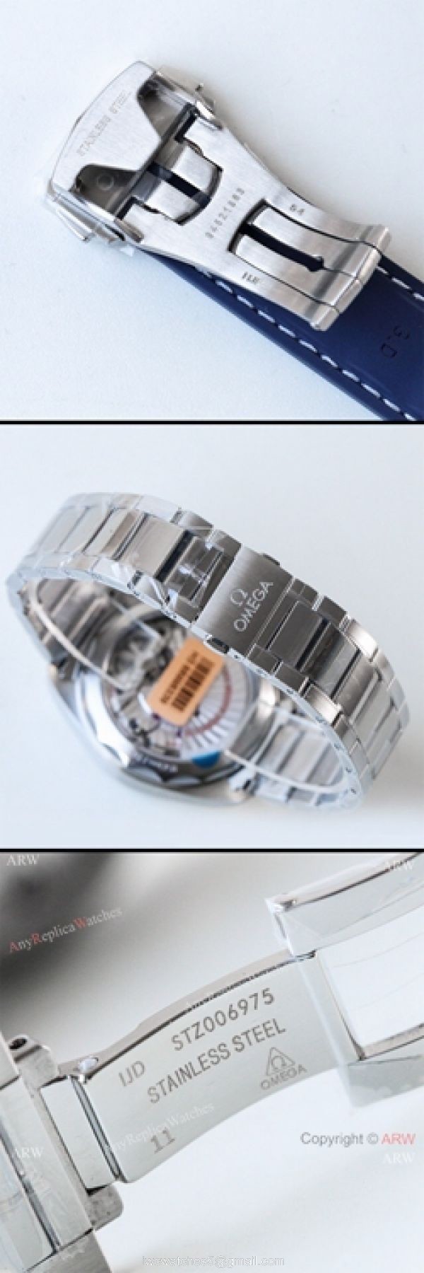 VS Replica Omega Seamaster Aqua Terra 150m MASTER watch Blue Dial Blue Rubber Strap