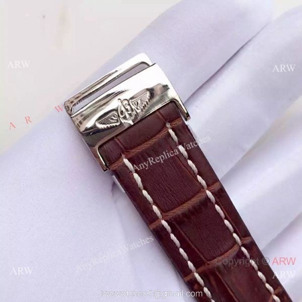 JF FACTORY Breitling Navitimer 01 Men Watch White Dial Brown Leather Strap
