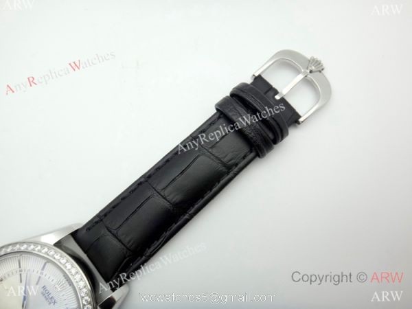 High Quality Rolex Geneve Cellini Replica Watch SS Diamond Bezel 39mm
