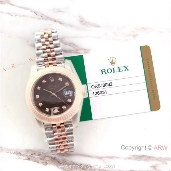 EW Factory Rolex Datejust II 41 Chocolate Face Jubilee Bracelet Watch