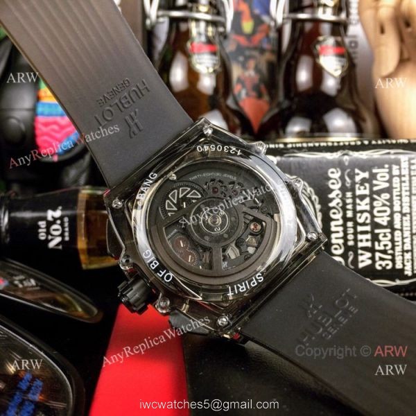 Fake Hublot Geneve Big Bang Black Unico Sapphire VK Chronograph Watch