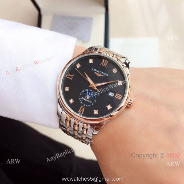 Clone Longines Master Moonphase Stainless Steel Diamond Watch 39mm