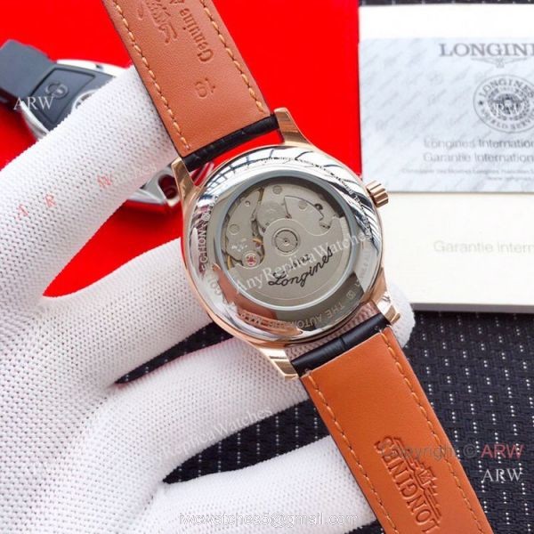 2019 Replica Longines Master Moon phase 40mm Watch Brown Leather Strap