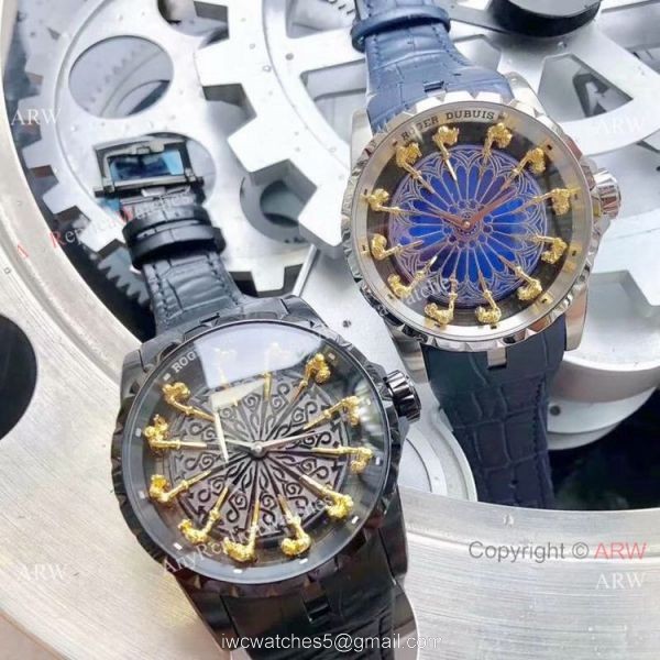 New Copy Roger Dubuis Excalibur RDDBEX0495 SS Gray Dial Watch