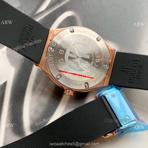 Copy Hublot Classic Fusion Lady Quartz Watch Rose Gold Brown Face