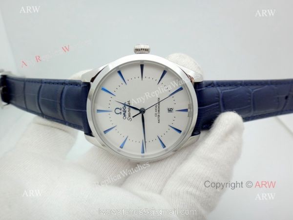Low Price Omega Seamaster Automatic Watch Blue Leather Strap