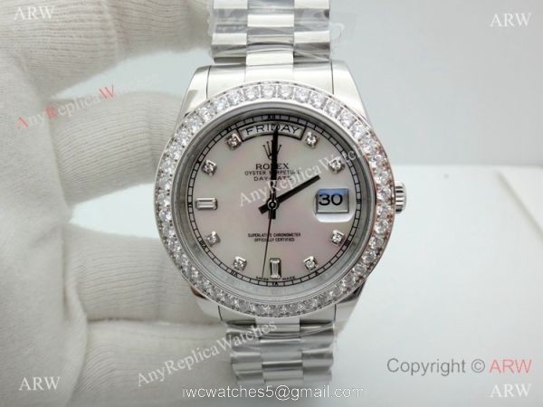 Rolex Day Date II Diamond Bezel 41mm Rolex President Replica Watch