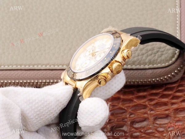 Swiss 4130 JH Factory Rolex Cosmograph Daytona Rubber Band Watch / Rolex Oysterflex Replica Watch