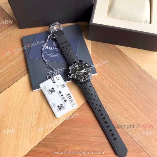 Swiss Tag Heuer Formula 1 Calibre 5 Men Watch Black Leather Strap