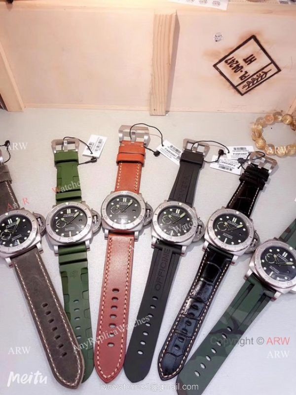 Panerai Luminor Submersible Mike Horn Edition SS Green Marker Watch PAM 985