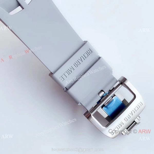 KV Factory Swiss Copy Richard Mille RM 011-FM Polo Club Saint Tropez Watch White Ceramic Gray Skeleton Dial
