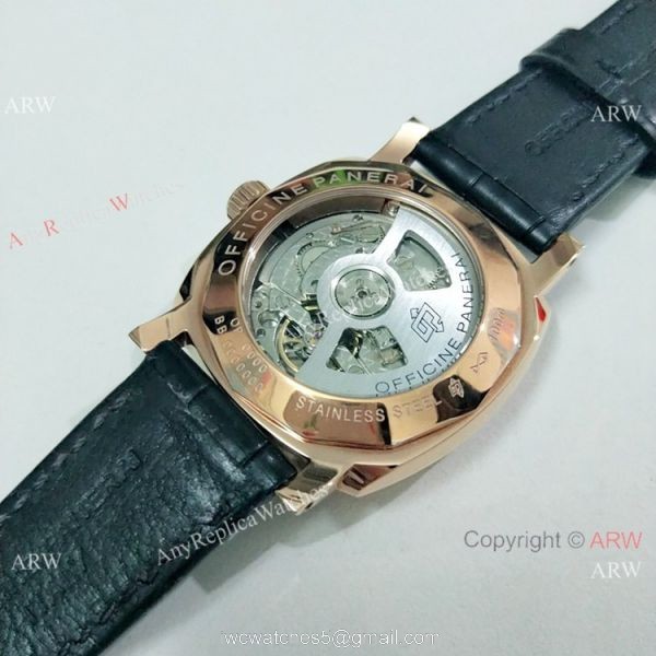 Fake Panerai Radiomir Rose Gold Black Dial 45mm Watch PAM00575