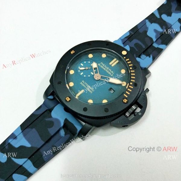 2019 New Panerai Luminor Submersible Camouflage Watch Black Case