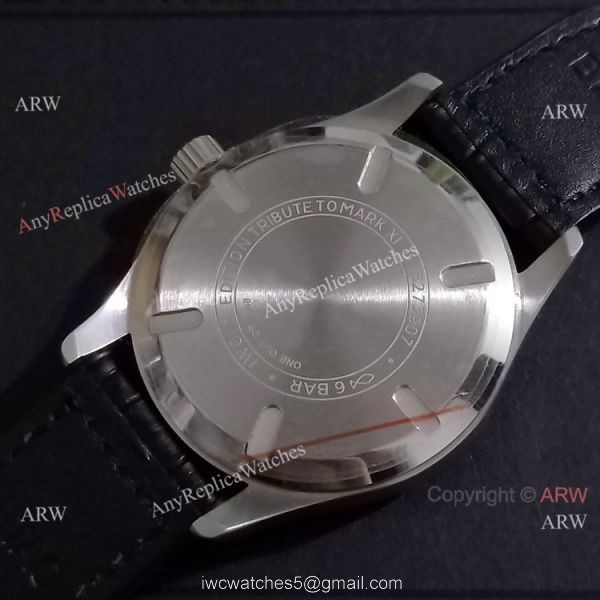 High Quality IWC Big Pilots Mark XVII Watch Black Dial Black Leather Strap