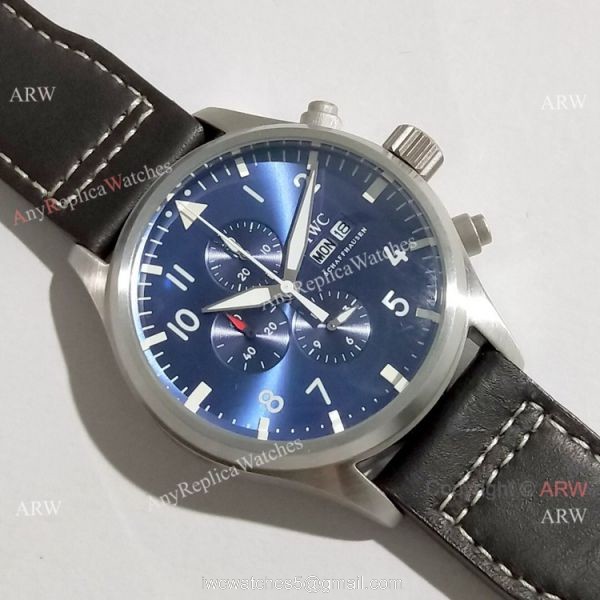 New Iwc Pilot Spitfire Blue Chronograph Watch High Quality Replica Watches China