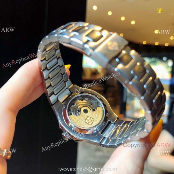 Replica Patek Philippe Nautilus Womens Watch SS Gray Dial Tourbillon