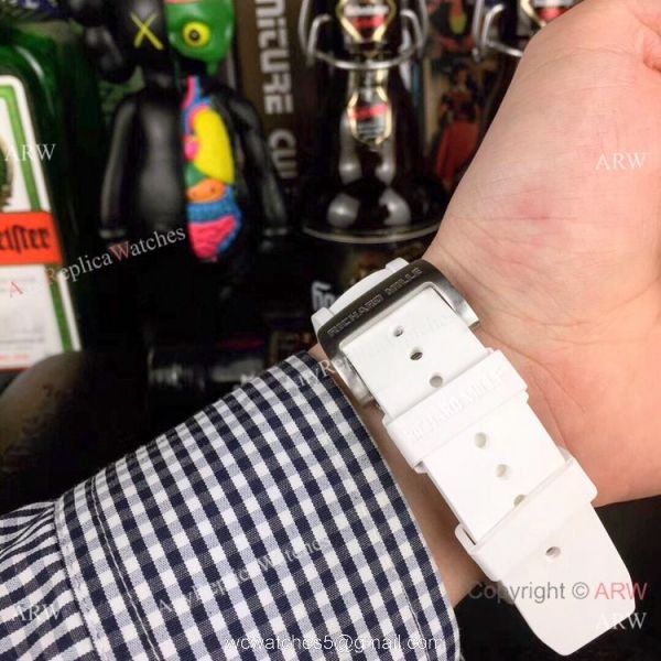 Swiss Replica Richard Mille RM035 Americas Diamond Red Rubber Watch