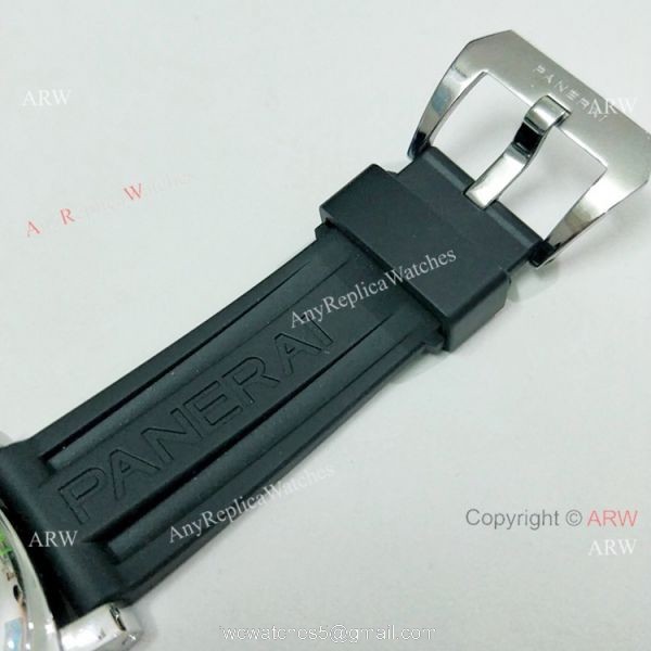 Copy Panerai Luminor PAM00112 Watch Black Dial Black Rubber Strap