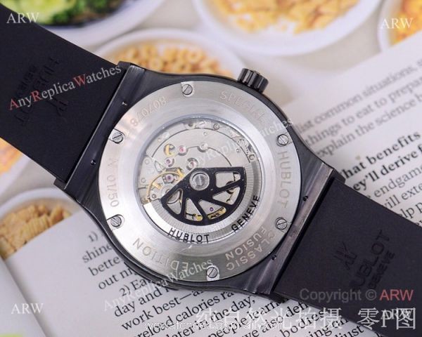 Copy Hublot Classic Fusion 42mm Watch SS Black Bezel