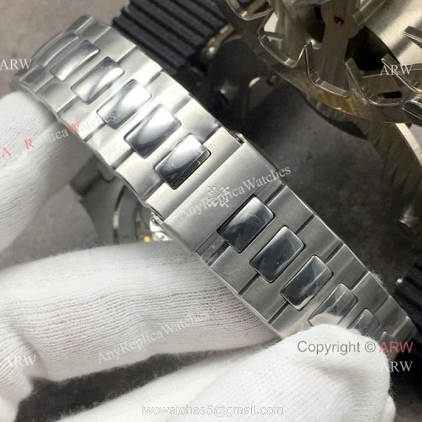 Swiss Copy Patek Philippe Nautilus SS Black Dial 40MM Watch GB Factory