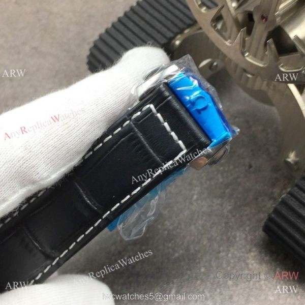 (OM) Swiss Replica Omega Speedmaster Racing Master Chronomeyer Watch Black Leather Strap
