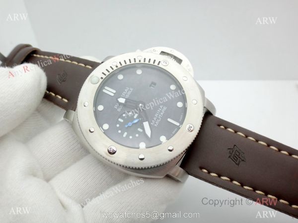 Copy Panerai Luminor Submersible Marina Militare Men Watch Gray Dial