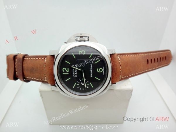 Swiss Replica Panerai Luminor Marina Acciaio PAM 111 Watch SS Green Markers