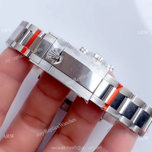 Replica Rolex Daytona Super Noob Factory Swiss 4130 Watch SS Silver Dial
