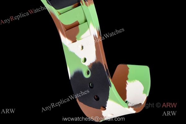 KV Factory Richard Mille RM 011 Black Kite Replica Watches With Camouflage Rubber Strap