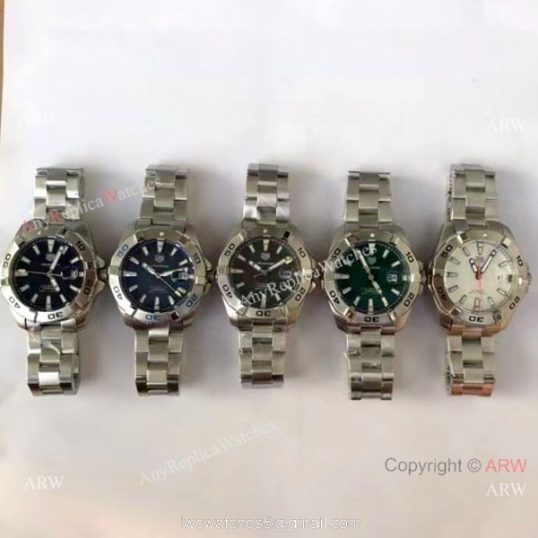Wholesale Copy Tag Heuer Aquaracer Calibre 5 Watch Silver and White