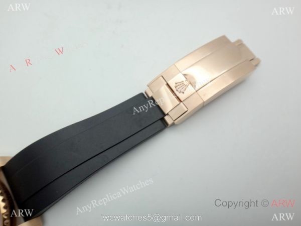 Replica Rolex GMT-Master II Rubber Strap Brown Black Ceramic Watch