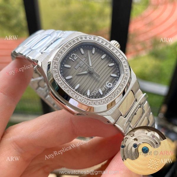 Copy Patek Philippe Nautilus Ladies 35mm Watches Diamond Bezel