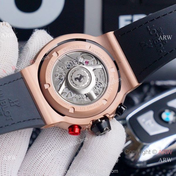 New Replica Hublot Classic Fusion Ferrari GT Chronograph Watch Rose Gold