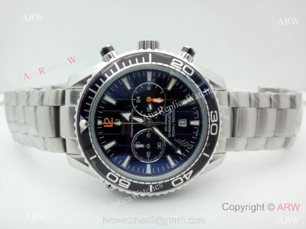 Copy Omega Planet Ocean 007 Chronograph Watch Stainless Steel