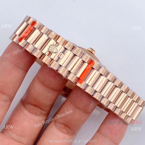 (EW Factory) Swiss Rolex Oyster Perpetual Day Date Fake Watch Rose Gold Presidential 36mm
