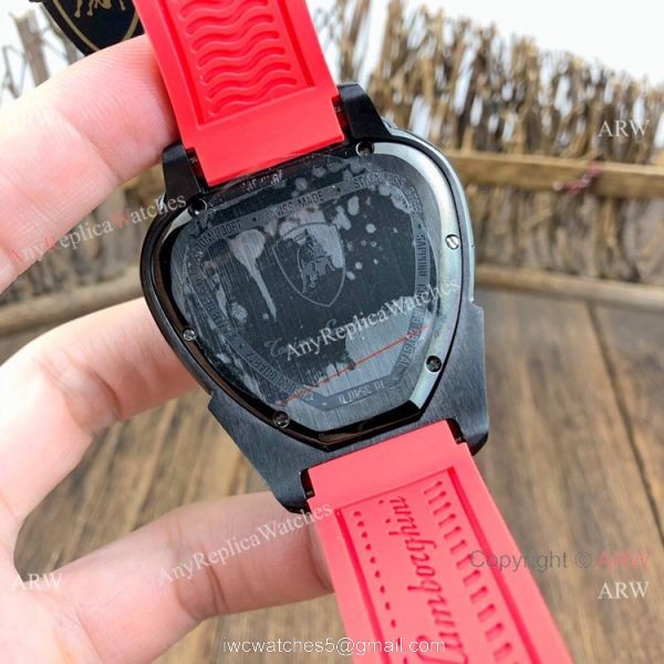 New Replica Lamborghini Spyder Chrono Watches Blue Rubber Strap