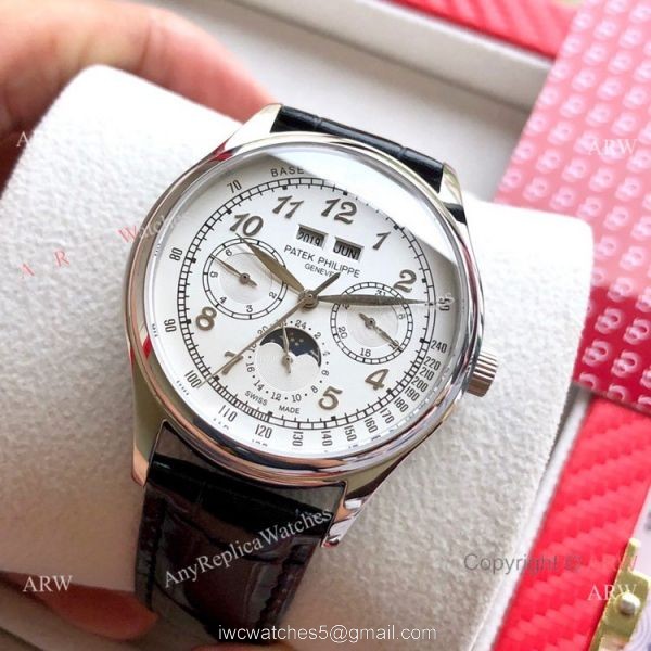 Swiss Replica Patek Philippe Base 1000 SS White Dial Watches