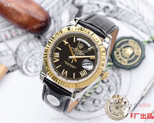 NEW UPGRADED Rolex Day Date II 41mm Watches Gold Fluted Bezel