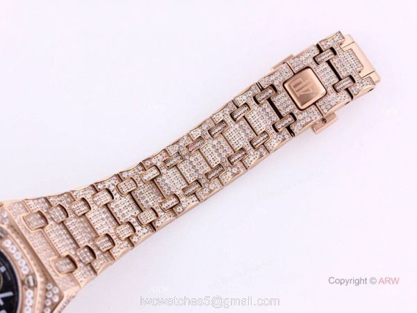 Audemars Piguet Royal Oak Rose Gold Blue Chronograph Dial Mens Watch Replica For Sale
