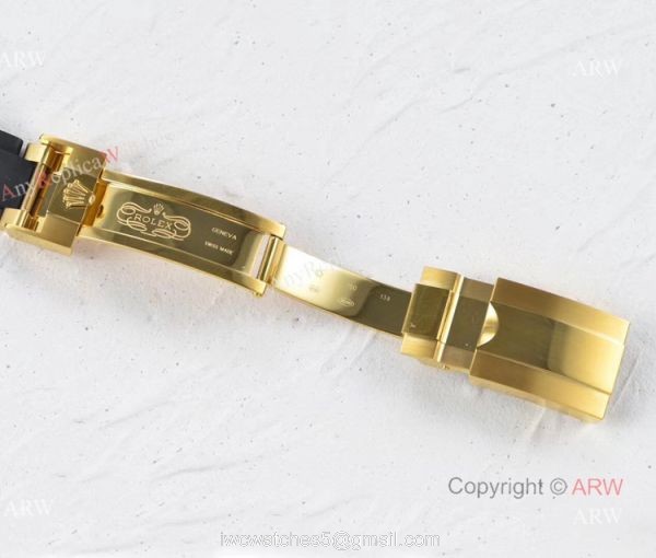 1:1 Noob Factory V3 Rolex Paul Newman Daytona Rubber Strap Yellow Gold Watch