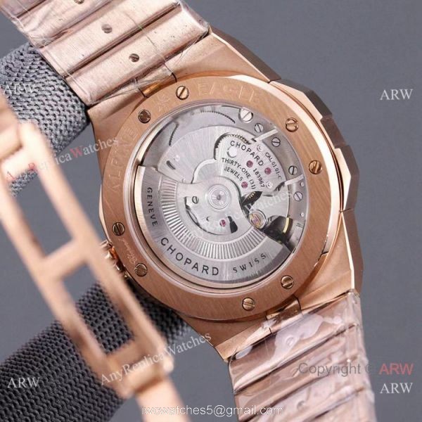 Swiss Replica Chopard Alpine Eagle Men Watch 41mm Blue Dial Rose Gold