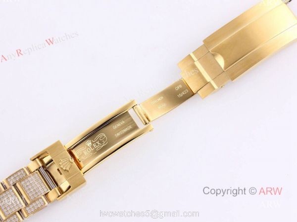 Arabic Dial Rolex Diamond Watch Gold Rolex Submariner 116610 Replica Watches
