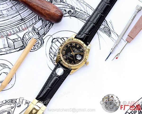 NEW UPGRADED Rolex Datejust II 41mm Men Watches Roman Markers Leather Strap