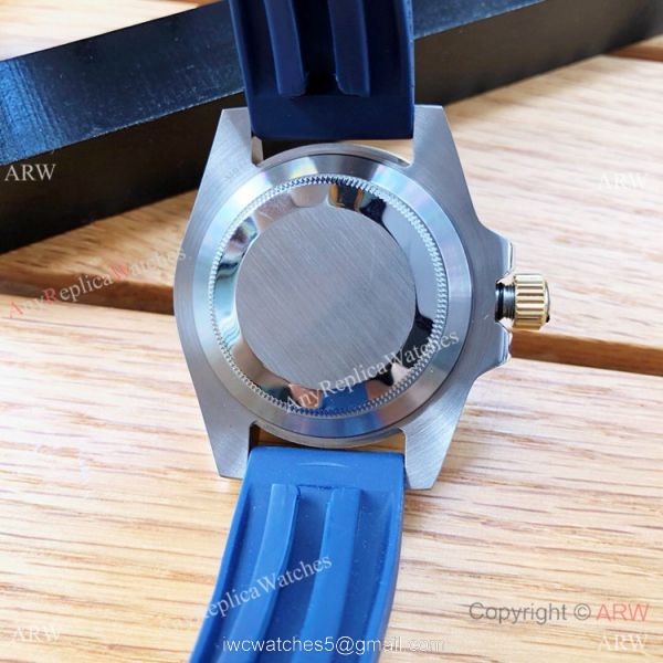 Rolex Submariner Replica Watches SS Black Rubber Strap